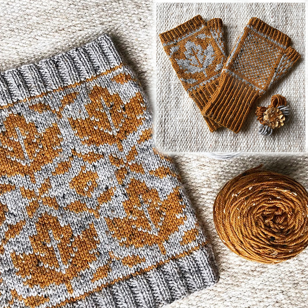 Image of Love Autumn Cowl & Mitts
